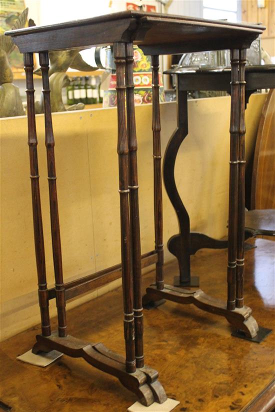 2 small rosewood tables